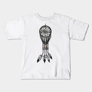 FEATHERED DREAMCATCHER Illustrated Native American Design Kids T-Shirt